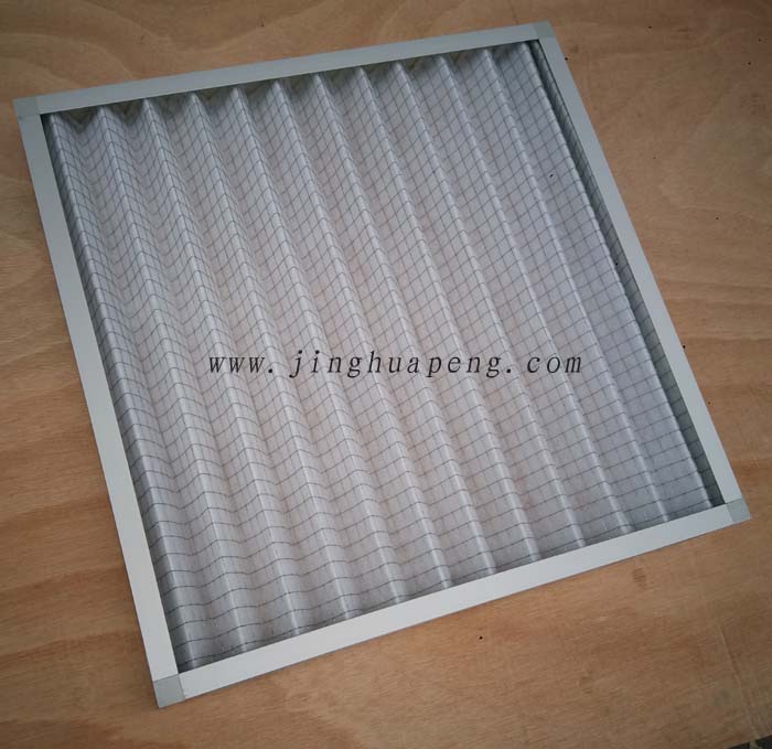 G3等級雙面保護(hù)網(wǎng)板式初效過濾器雙面履網(wǎng)折疊，堅(jiān)固耐用